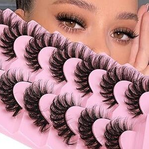 Mink Lashes Wispy Cat Eye Lashes Full 6D Volume False Eyelashes That Look Like